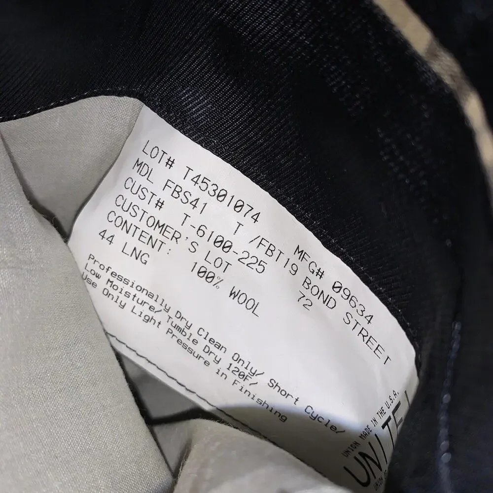 Burberry London Blazer Men's Sport Coat Size 44L Blue 100% Wool Formal Business‎